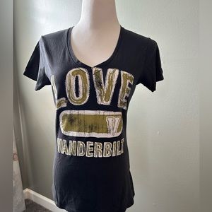 Vanderbilt university women’s T-shirt by champion size large color, black V-neck